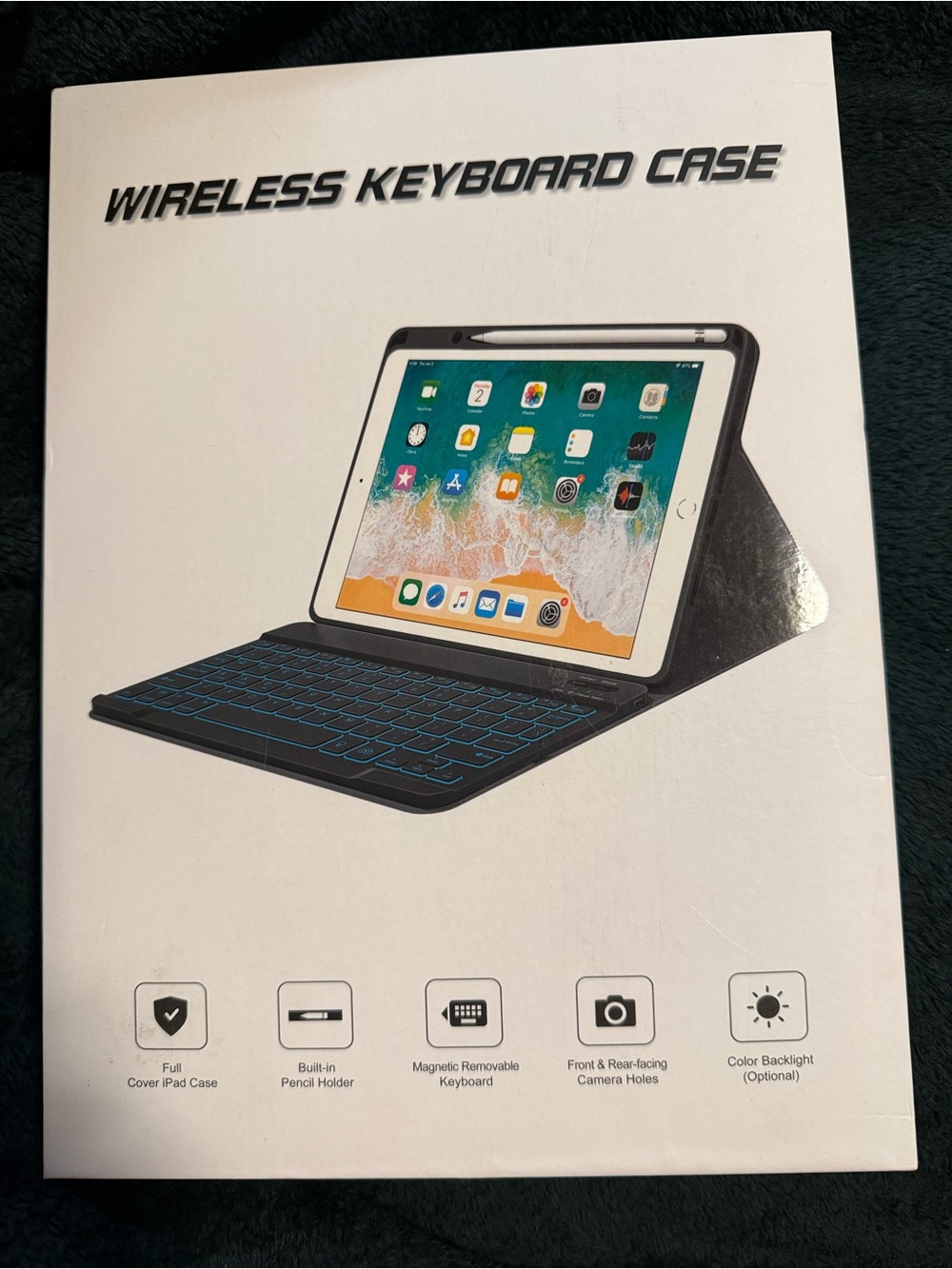 Wireless Keyboard Case for iPad — Rose Gold/Tan & Black NIB